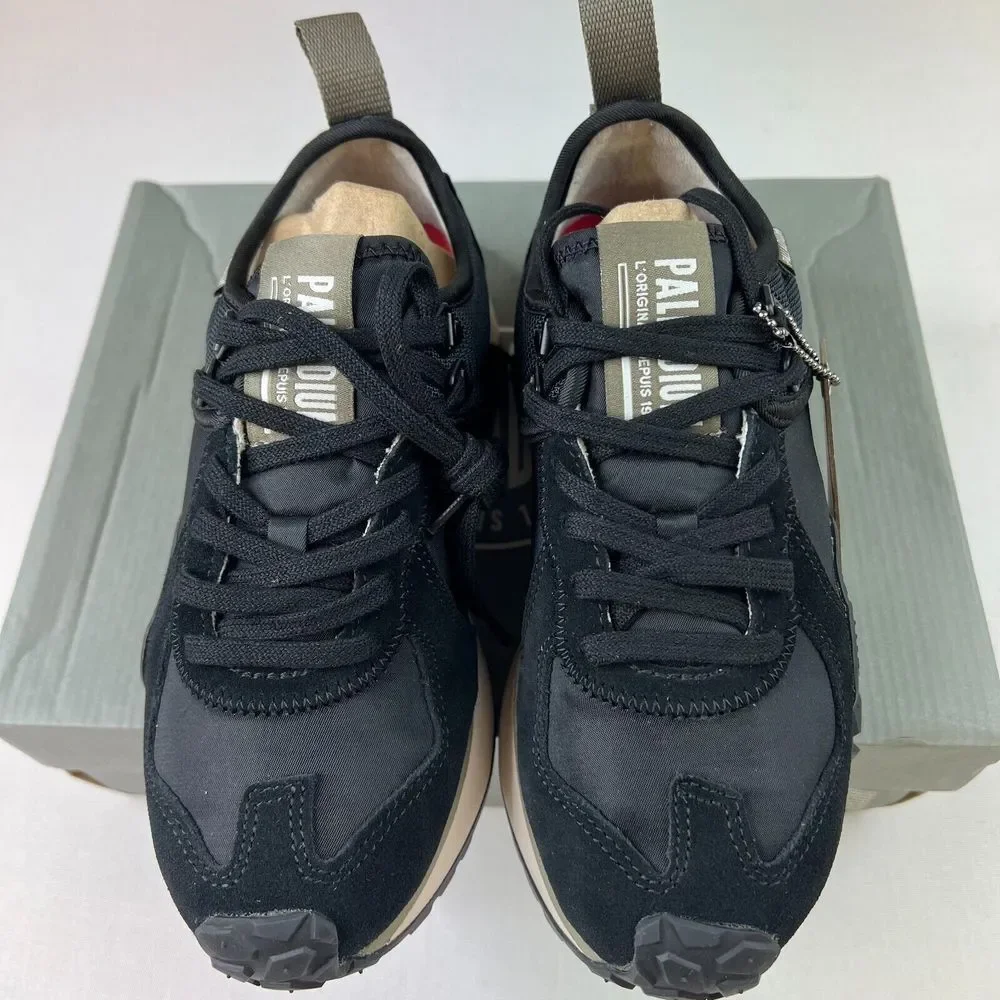 Palladium Men Troop Runner Sneaker Black Lace-Up Low Top‎ Shoes Sz 3.5M UNISEX